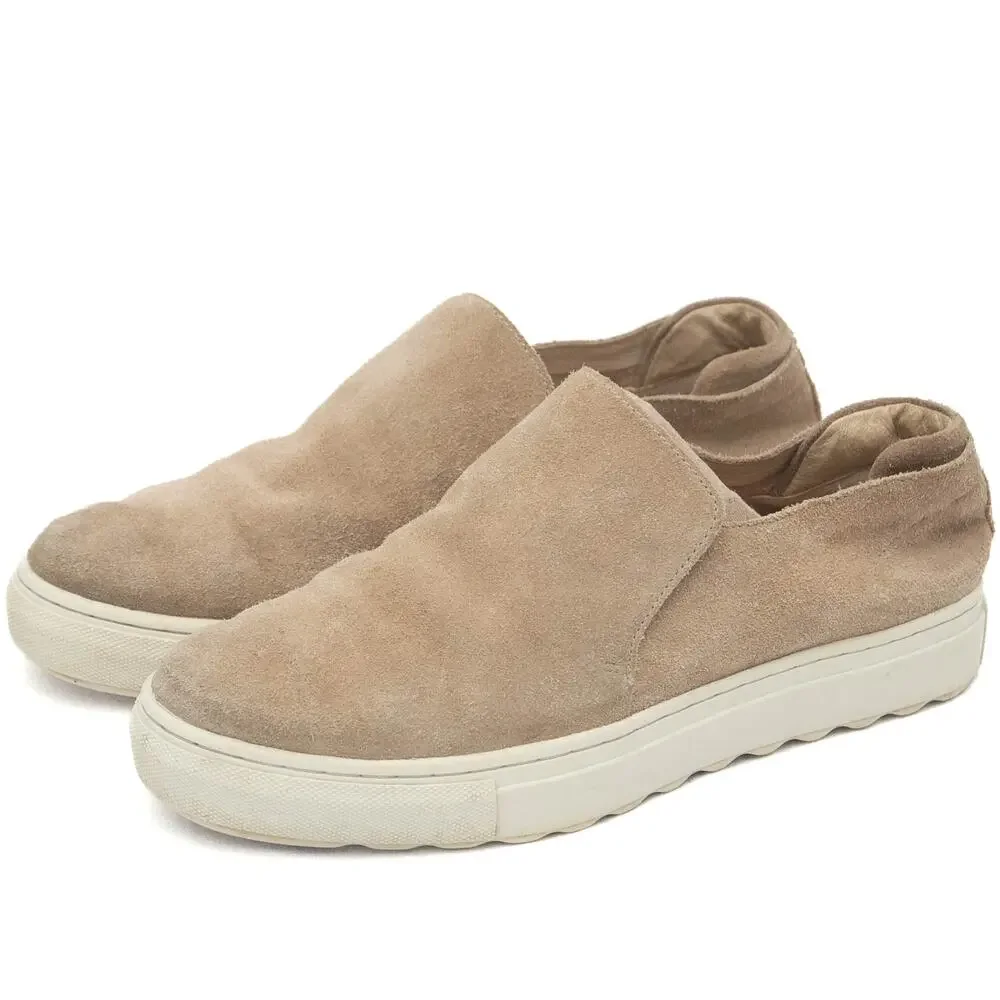 J/Slides Tan Suede Slip-On Sneakers Size 8.5